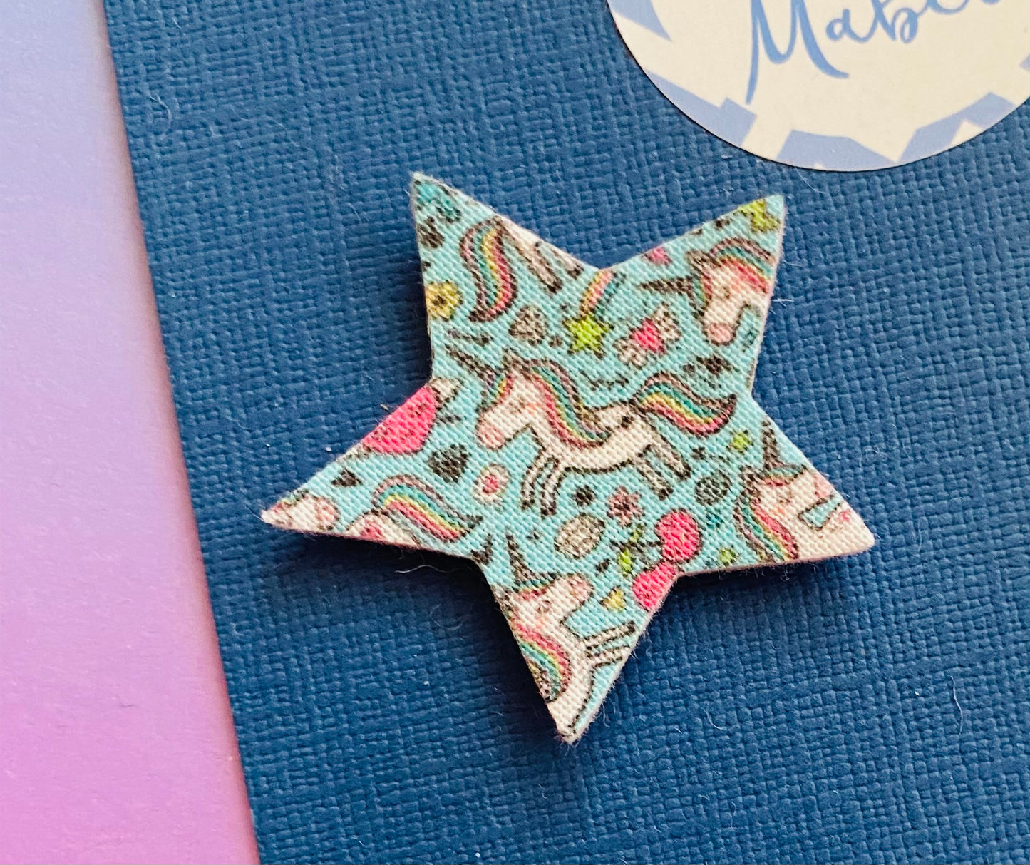 Sale: Turquoise Unicorn Star Fringe Clip