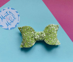 Sale: Light Green Glitter Small Bow
