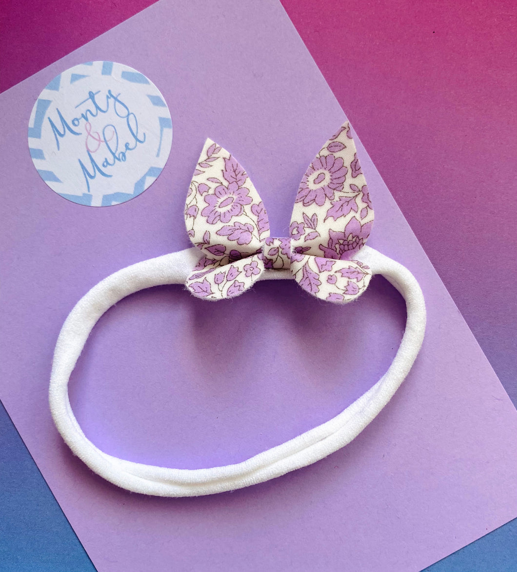 Sale: Liberty Small Butterfly Bow on Soft Headband