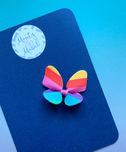 Sale: Rainbow Stripe Small Butterfly Bow