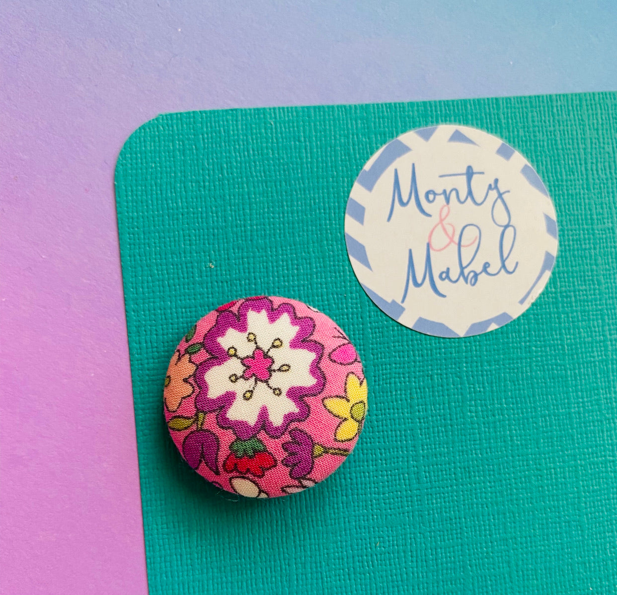 Sale: Hot Pink Floral Small Bobble (Single)