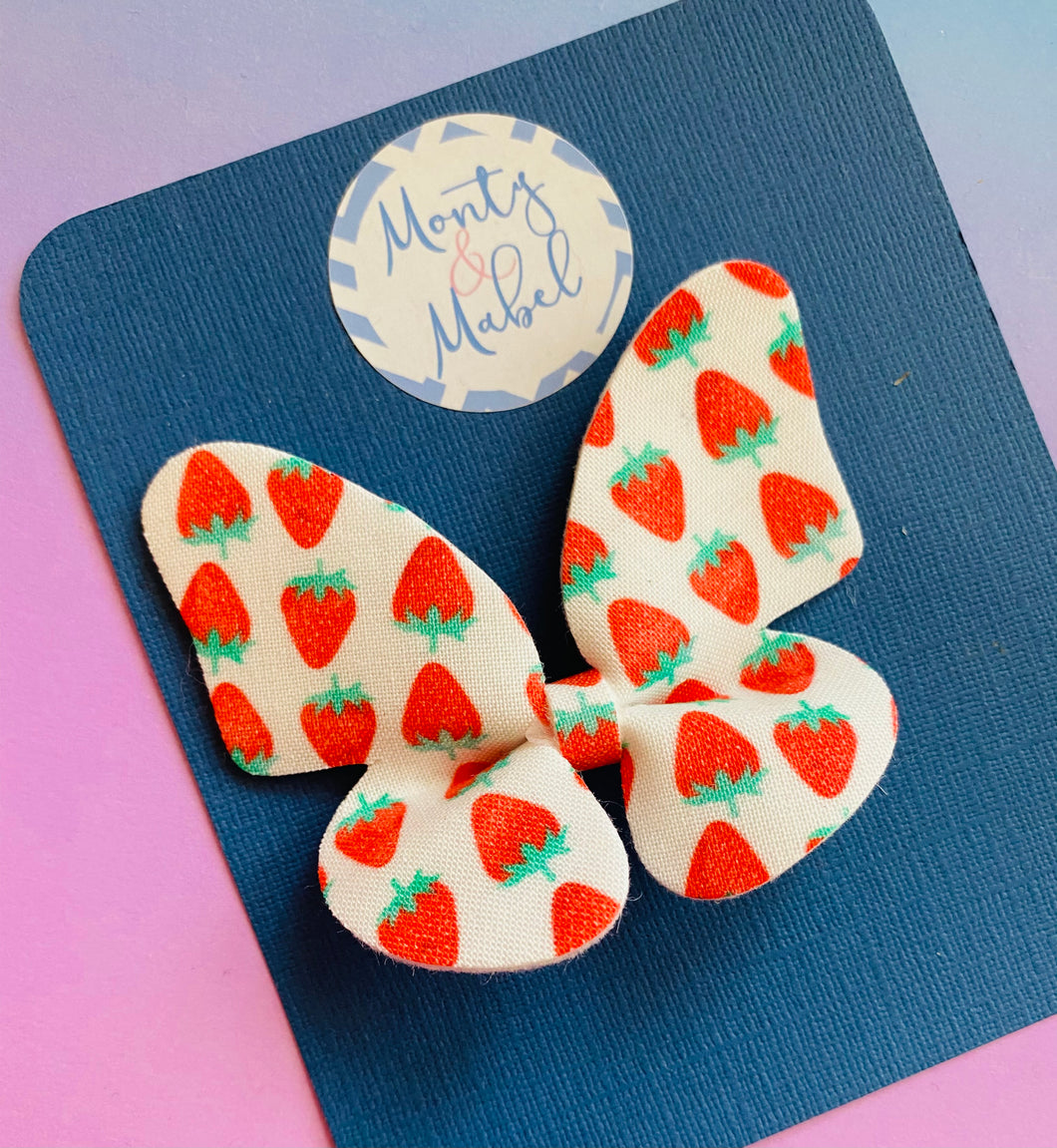 Sale: Strawberry Medium Butterfly Bow
