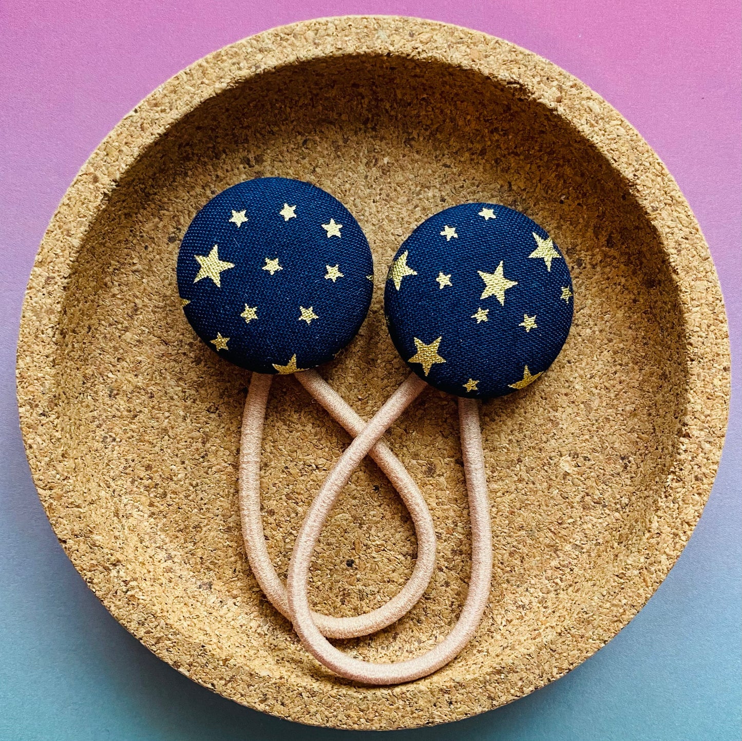 Gold Stars on Navy