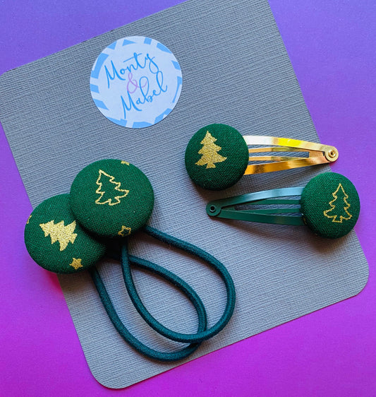 Glittery Gold Christmas Trees