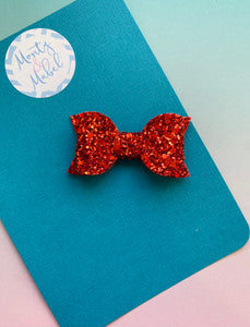 Sale: Red Glitter Small Bow