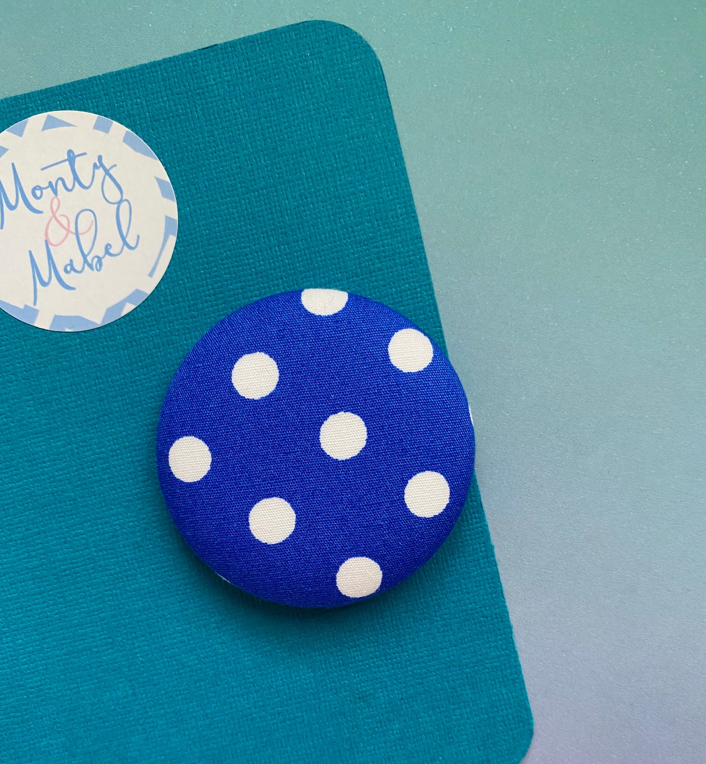 Sale: Royal Blue Polka Dot Large Bobble (Single)