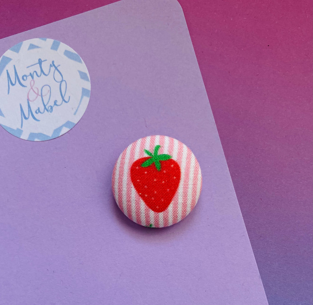 Sale: Pink Strawberry Stripes Small Bobble (Single)