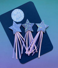 Sale: Pale Purple Long Ribbon Glitter Star Fringe Clip