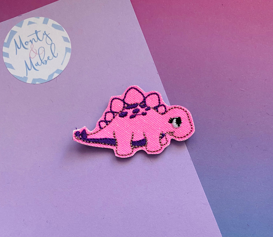 Sale: Pink Glittery Dinosaur Feltie