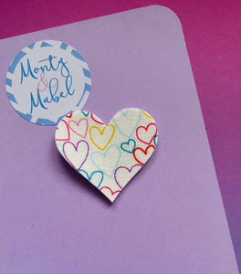 Sale: Rainbow Hearts Heart Fringe Clip
