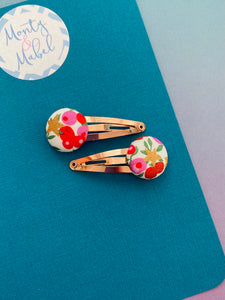 Sale: Liberty Floral Tiny Clips (Pair)