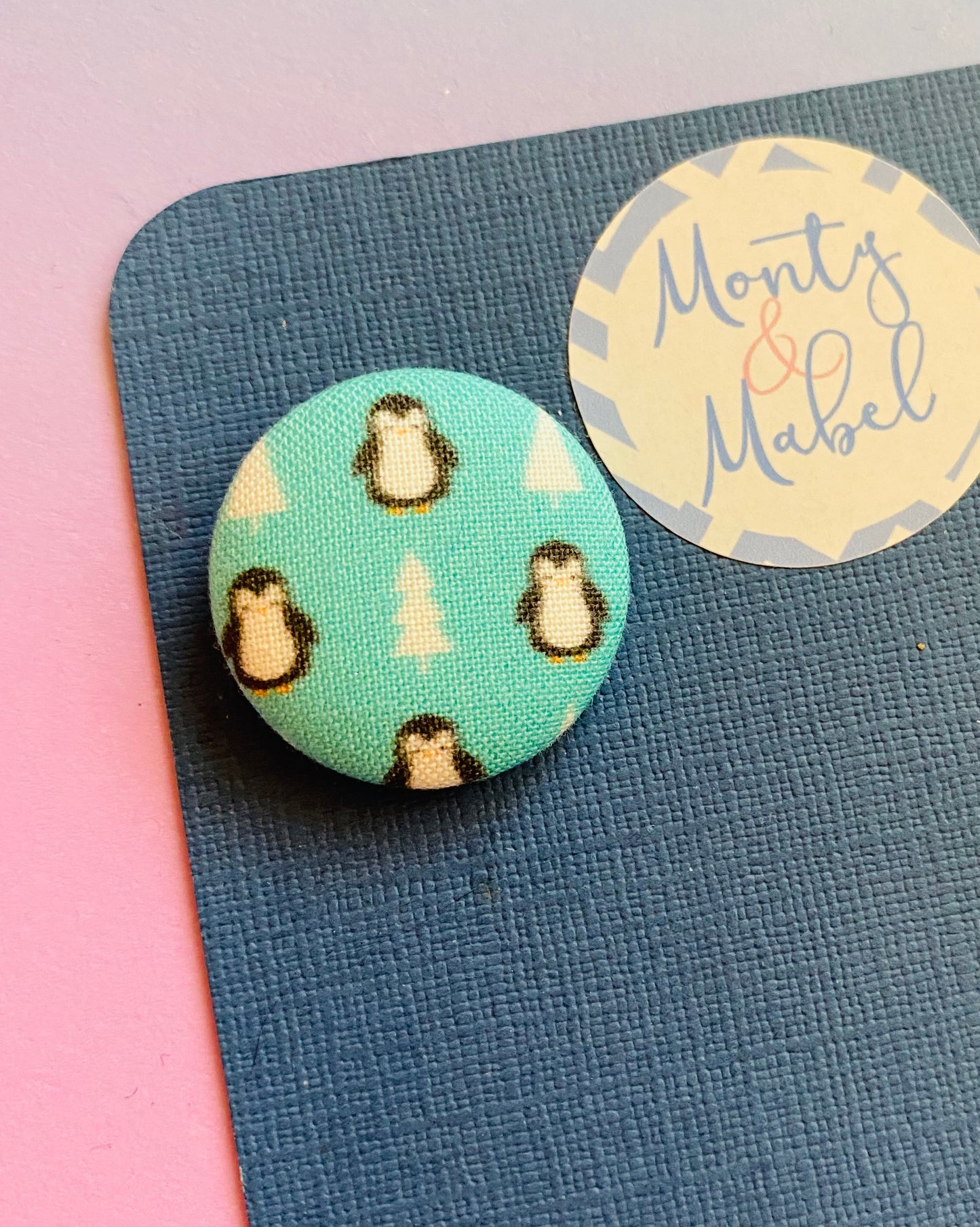 Sale: Minty Blue Penguins Small Bobble (Single)