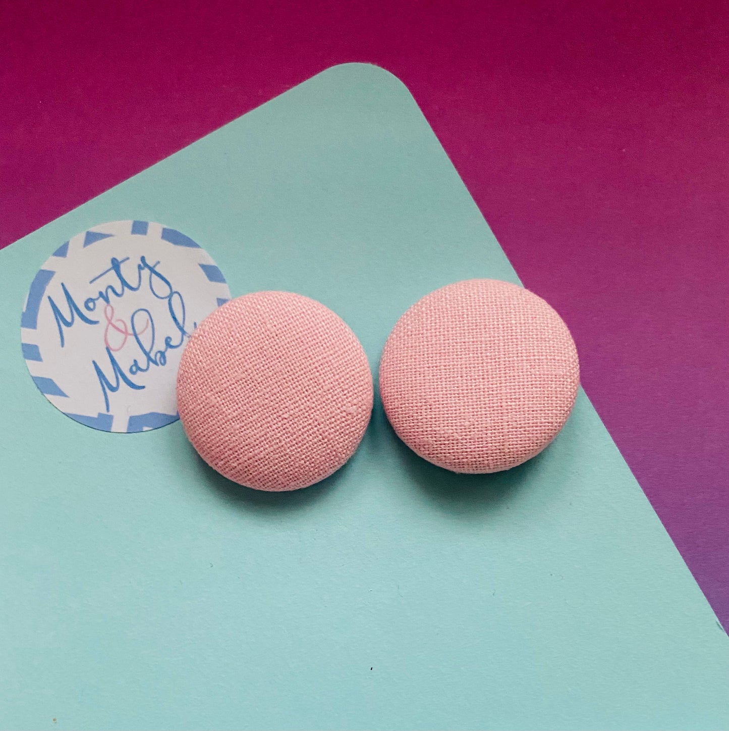 Sale: Pale Pink Linen Small Bobbles (Pair)