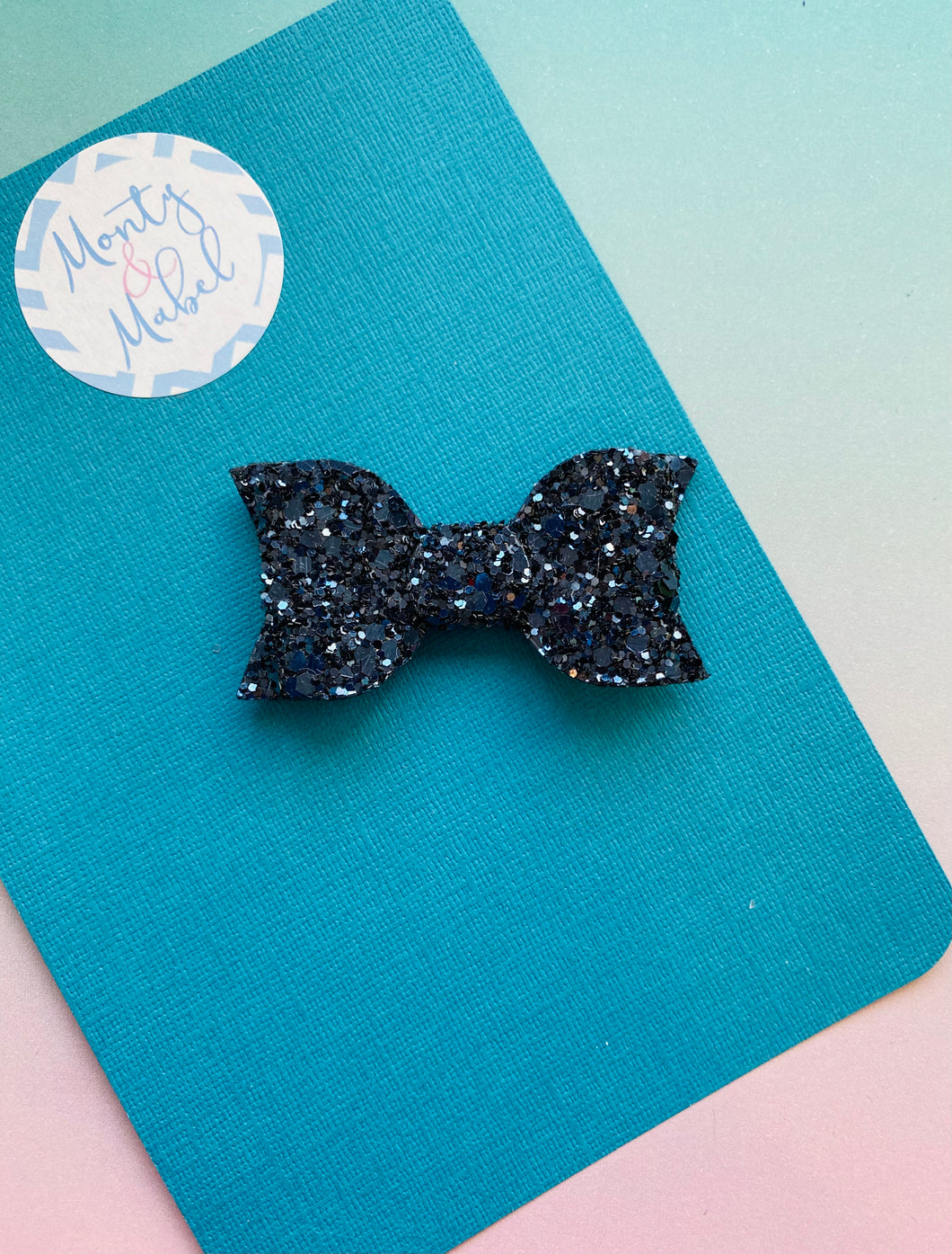 Sale: Navy Glitter Small Bow