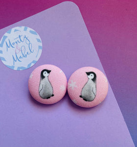 Sale: Pink Penguins Small Bobbles (Pair)