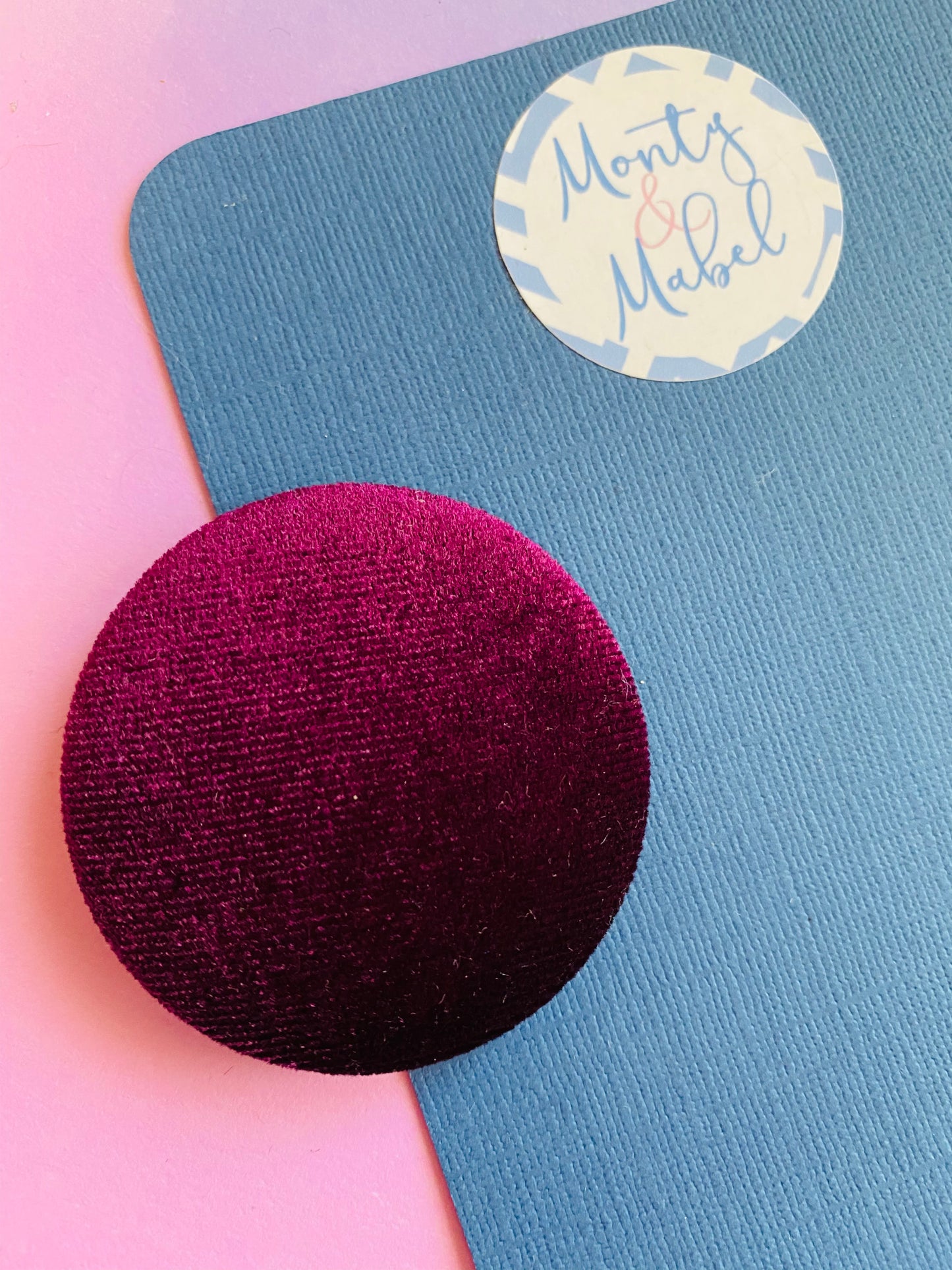 Sale: Deep Purple Velvet Large Bobble (Single)