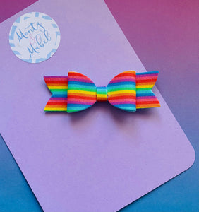 Sale: Rainbow Stripes Small Bow