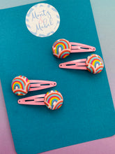 Sale: Pink Rainbows Tiny Clips (Pair)