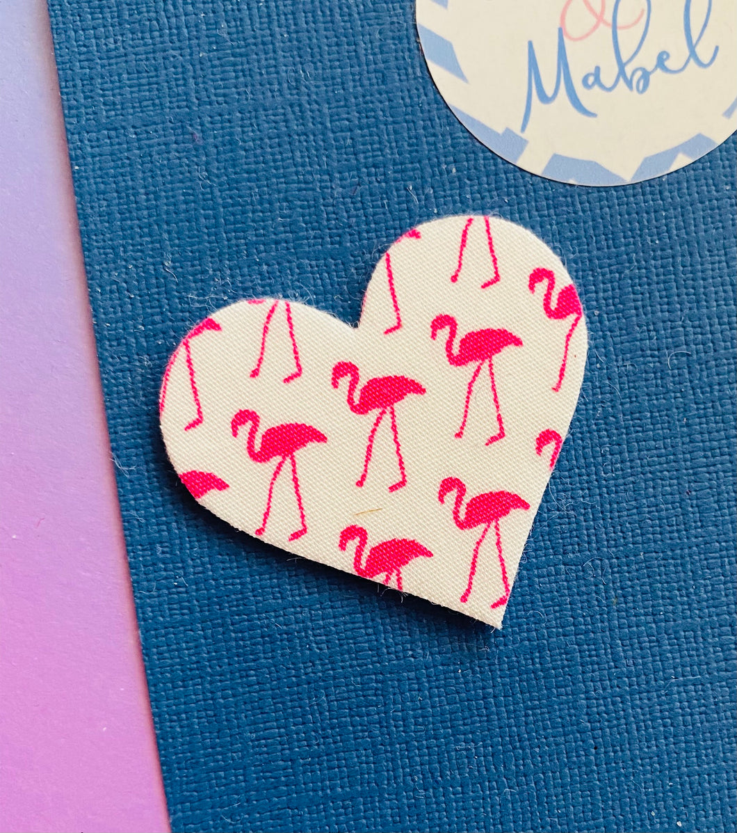 Sale: Tiny Flamingos Heart Fringe Clip