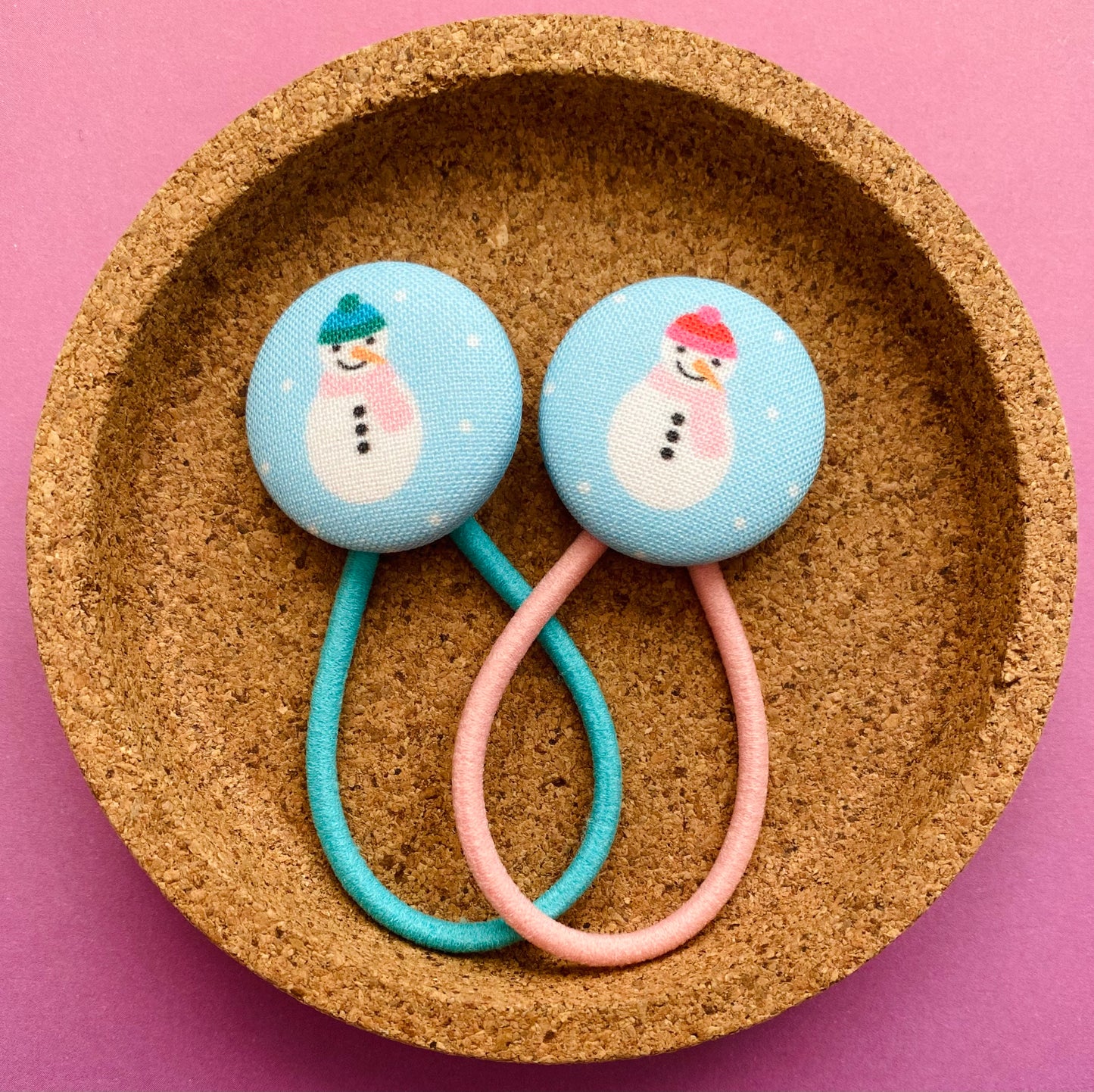 Little Snowman on Pale Blue