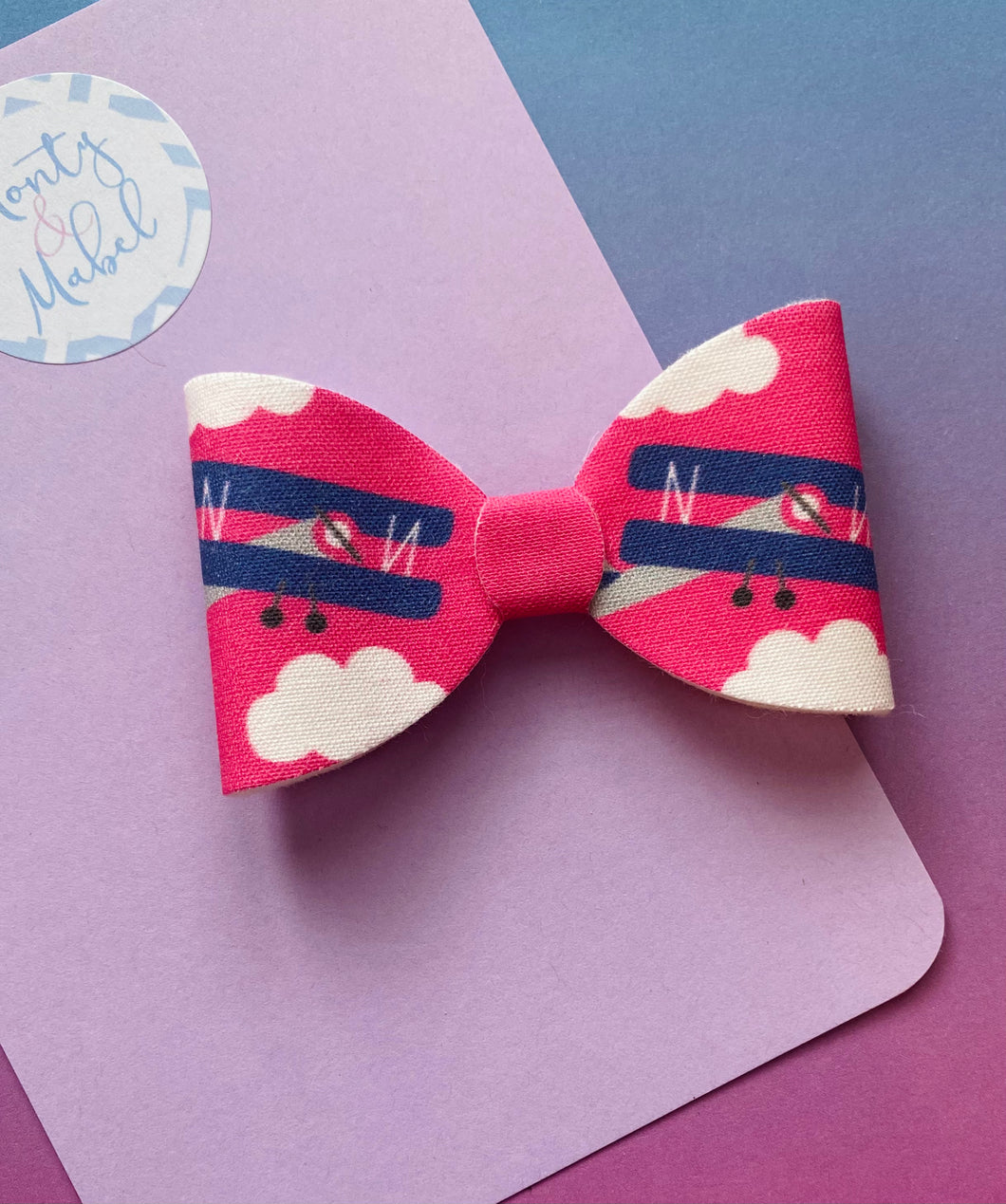 Sale: Hot Pink Planes Classic Bow