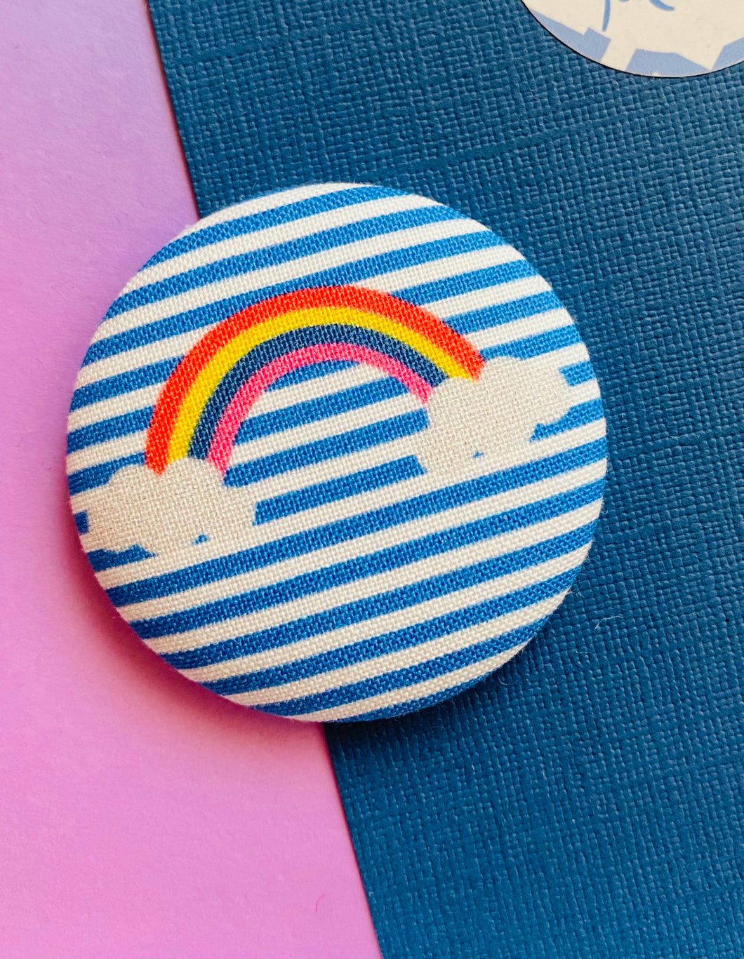 Sale: Striped Rainbow Large Bobble (Single)