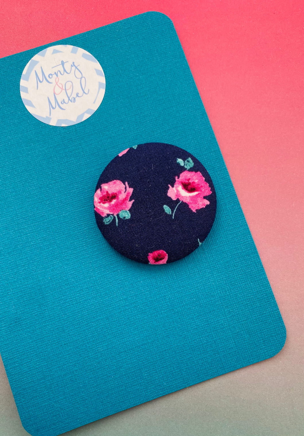 Sale: Navy Rose Large Bobble (Single)