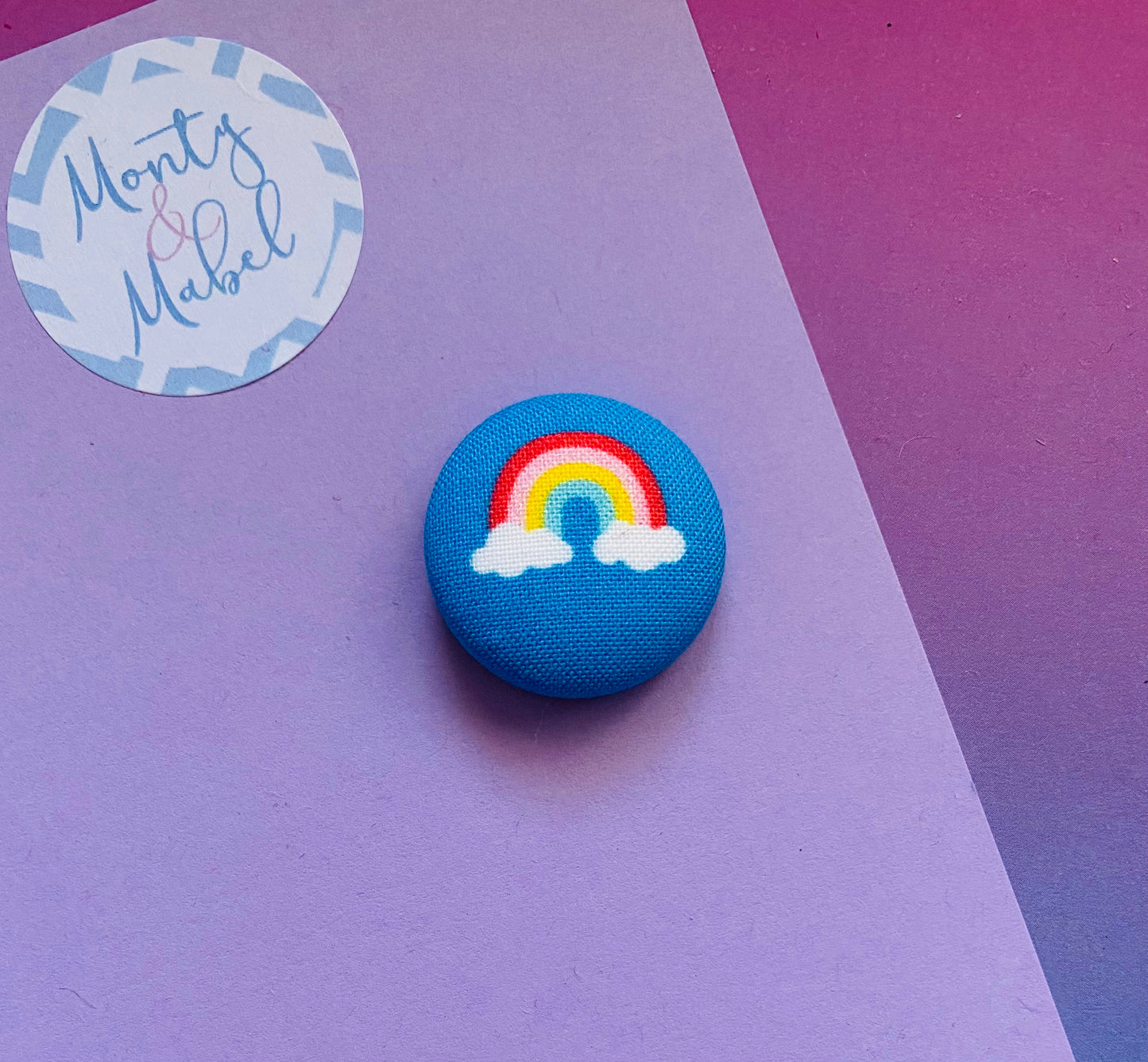 Sale: *SECONDS* Blue Rainbow Small Bobble (Single)